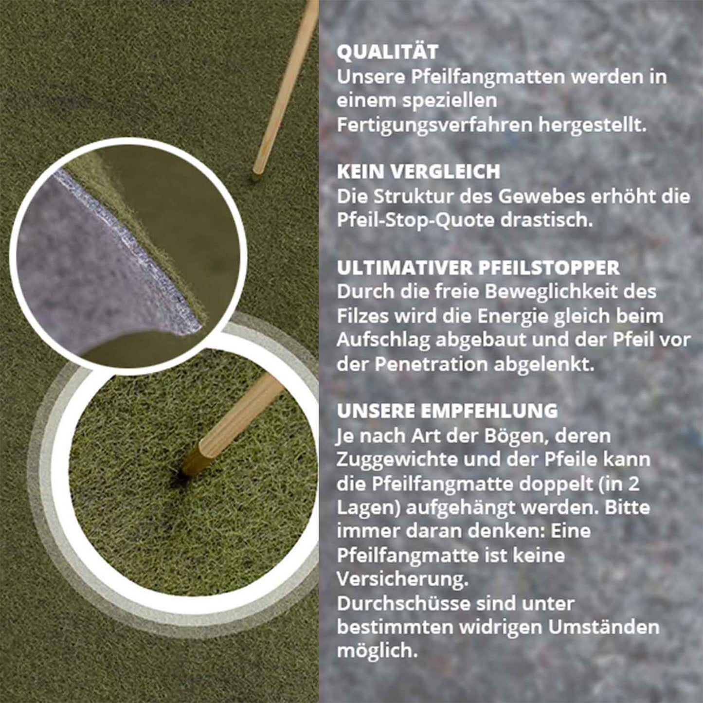 101174 Dura Backstop Mat Arrow Safe Green nature