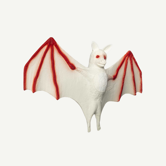 100526 IBB 3D Target Flying albino Bat - snow white