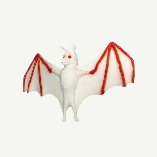 100526 IBB 3D Target Flying albino Bat - snow white